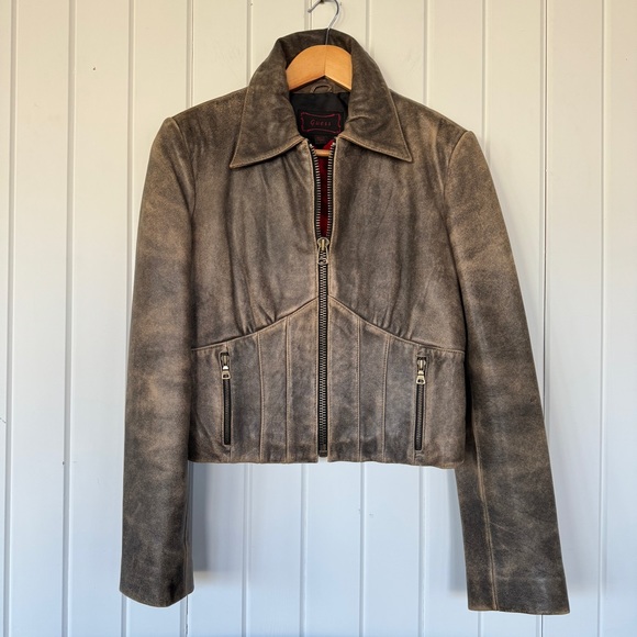 Guess Emma Chamberlain Leather Jacket. Sz L - Picture 4 of 13